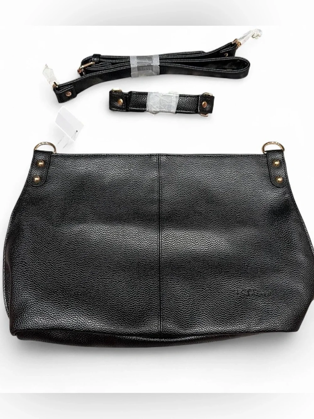 NWT Classic Black Pebbled Crossbody Bag with Adjustable Strap